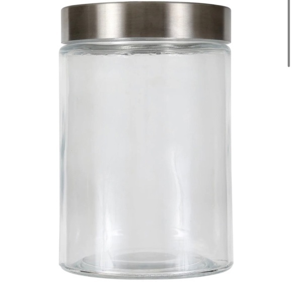 3piece set-2 tall glass jars & chalkboard label pantry storage craft organizers - Picture 4 of 4